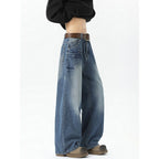Men's Rivet Washed Jeans Loose Lootquake LLC