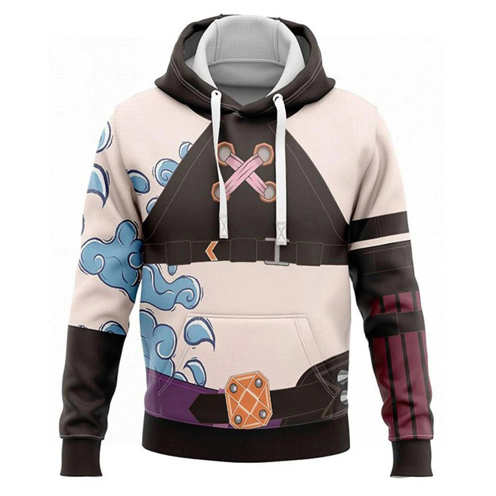 Men's And Women's Fashion Digital Print Hooded Sweatshirt Pi-Mart