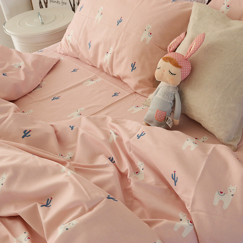 Cotton Single Double Duvet Cover Student Dormitory Bedding Pi-Mart