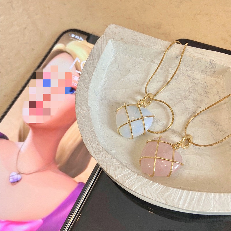 Fashion Moonstone Necklace For Cartoon Princess Love Girl Necklace Novelty Jewelry Pi-Mart