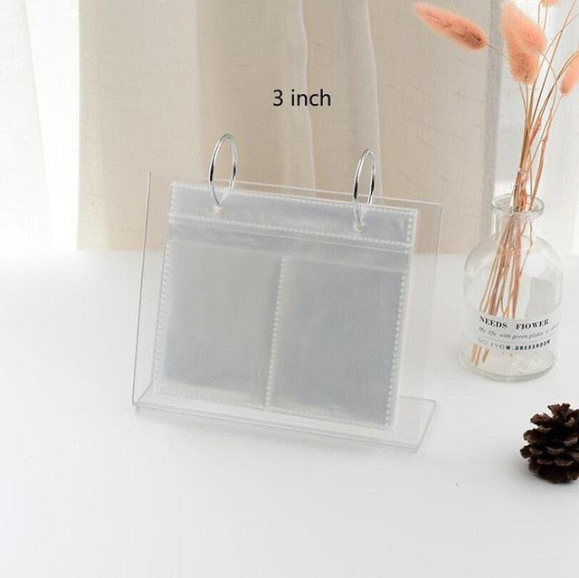 3/5 inch Desktop Photo Album Acrylic Polaroid Instax loose leaf Photo Album Home Decoration Star Postcard Collect Photo Albums Birthday Gift Family Scrapbook Albums Family Anniversary Gift For Couple Stevvex