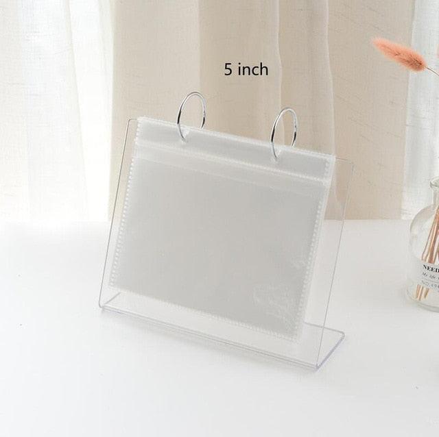 3/5 inch Desktop Photo Album Acrylic Polaroid Instax loose leaf Photo Album Home Decoration Star Postcard Collect Photo Albums Birthday Gift Family Scrapbook Albums Family Anniversary Gift For Couple Stevvex