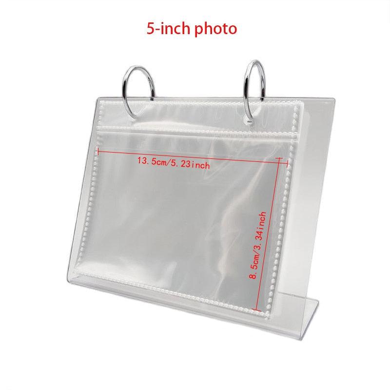 3/5 inch Desktop Photo Album Acrylic Polaroid Instax loose leaf Photo Album Home Decoration Star Postcard Collect Photo Albums Birthday Gift Family Scrapbook Albums Family Anniversary Gift For Couple Stevvex