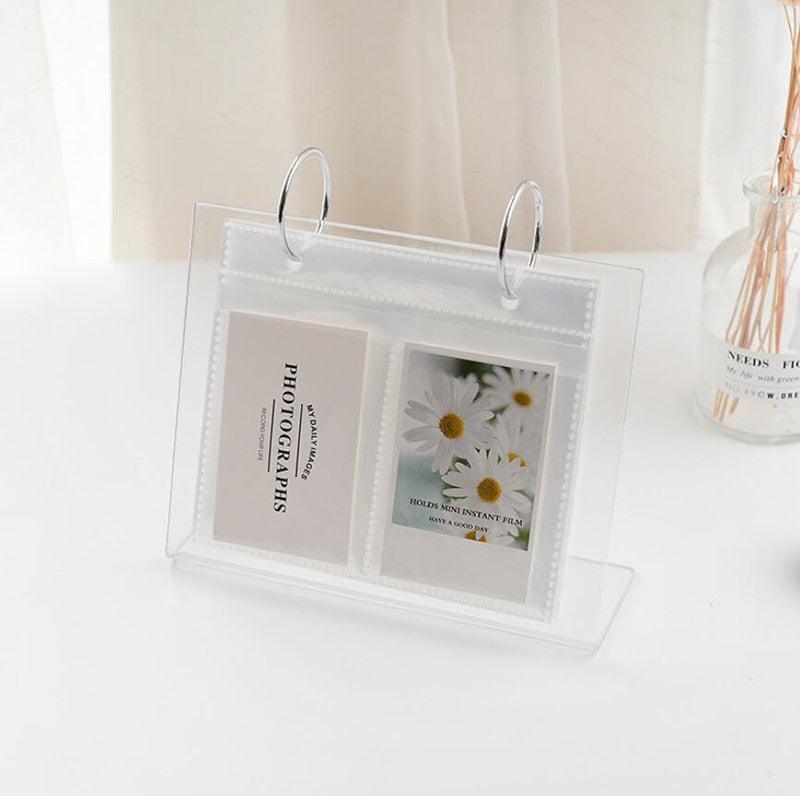 3/5 inch Desktop Photo Album Acrylic Polaroid Instax loose leaf Photo Album Home Decoration Star Postcard Collect Photo Albums Birthday Gift Family Scrapbook Albums Family Anniversary Gift For Couple Stevvex