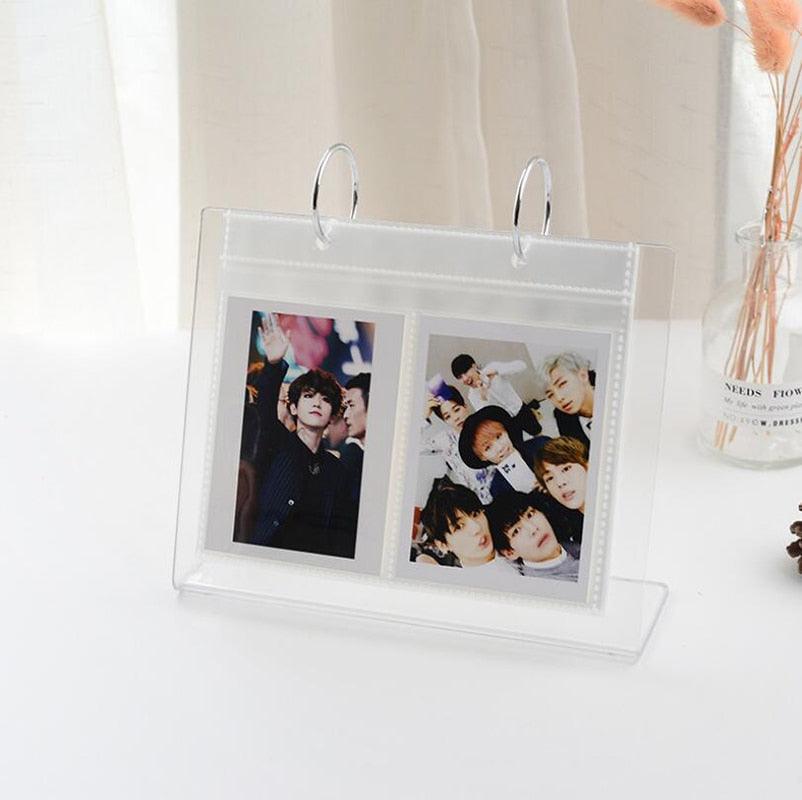 3/5 inch Desktop Photo Album Acrylic Polaroid Instax loose leaf Photo Album Home Decoration Star Postcard Collect Photo Albums Birthday Gift Family Scrapbook Albums Family Anniversary Gift For Couple Stevvex