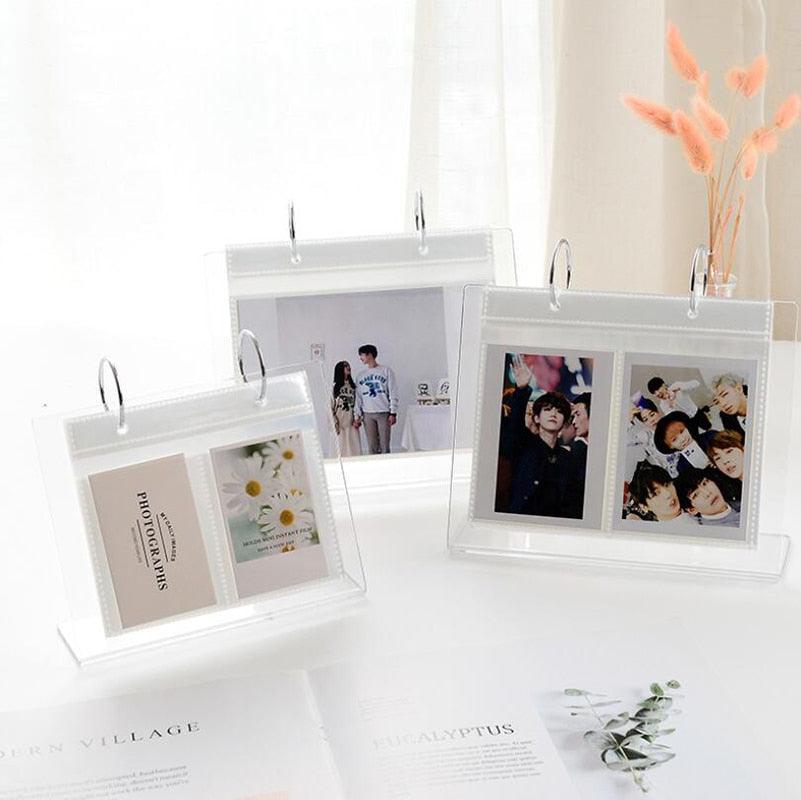 3/5 inch Desktop Photo Album Acrylic Polaroid Instax loose leaf Photo Album Home Decoration Star Postcard Collect Photo Albums Birthday Gift Family Scrapbook Albums Family Anniversary Gift For Couple Stevvex