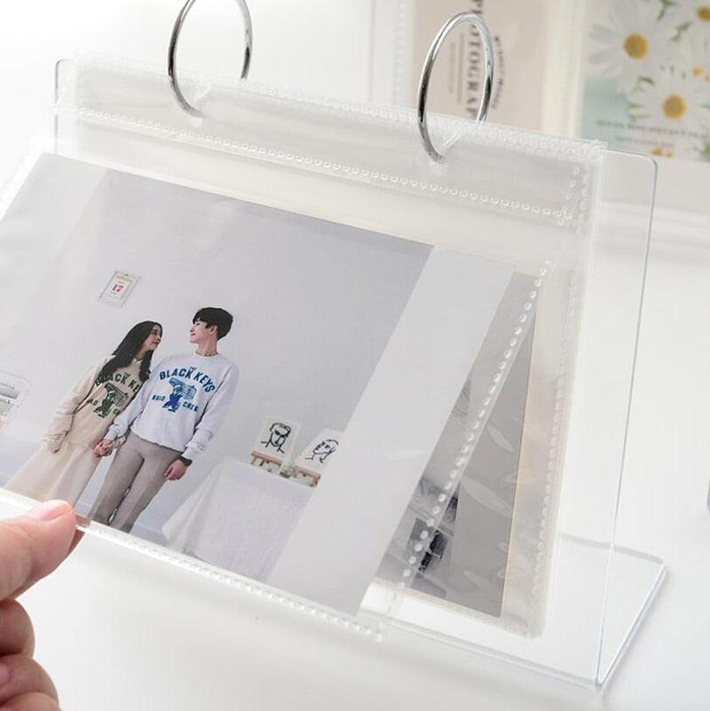 3/5 inch Desktop Photo Album Acrylic Polaroid Instax loose leaf Photo Album Home Decoration Star Postcard Collect Photo Albums Birthday Gift Family Scrapbook Albums Family Anniversary Gift For Couple Stevvex