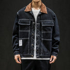 Men Balck Denim Jackets Pi-Mart