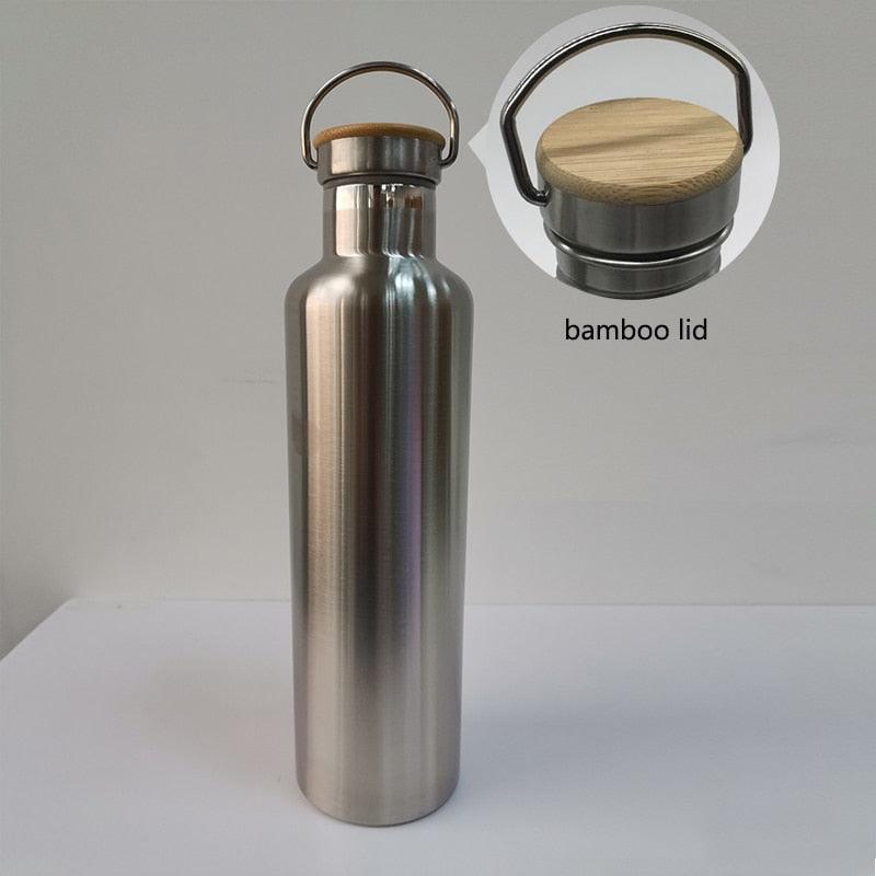 350/500/750/1000ml Double Wall Stainless Steel Water Bottle Thermos Bottle Keep Hot and Cold Insulated Vacuum Flask for Sport Stainless Steel Water Bottle Double Wall Vacuum Insulated Leak Proof Sports Bottle Stevvex