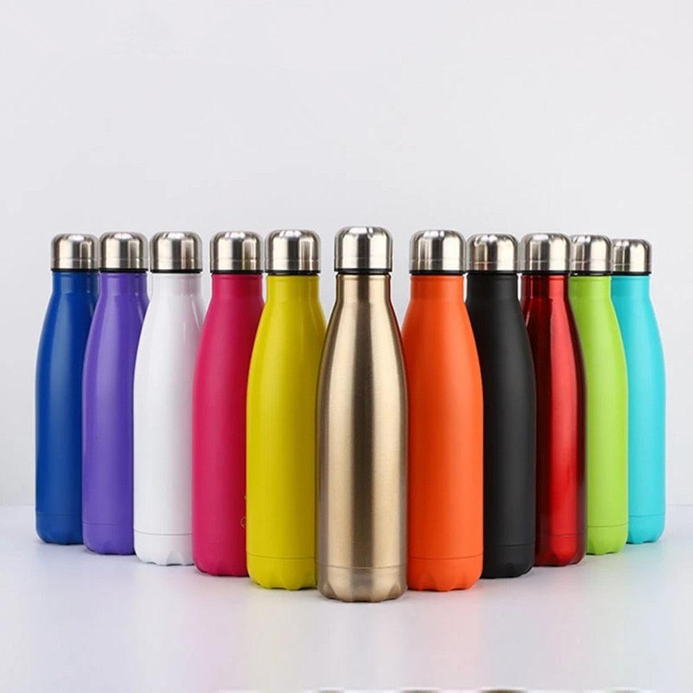 350/500/750/1000ml Double Wall Stainless Steel Water Bottle Thermos Bottle Keep Hot and Cold Insulated Vacuum Flask Sport  Stainless Steel Double Wall Insulated Water Bottle for Travel Stevvex