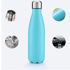 350/500/750/1000ml Double Wall Stainless Steel Water Bottle Thermos Bottle Keep Hot and Cold Insulated Vacuum Flask Sport  Stainless Steel Double Wall Insulated Water Bottle for Travel Stevvex