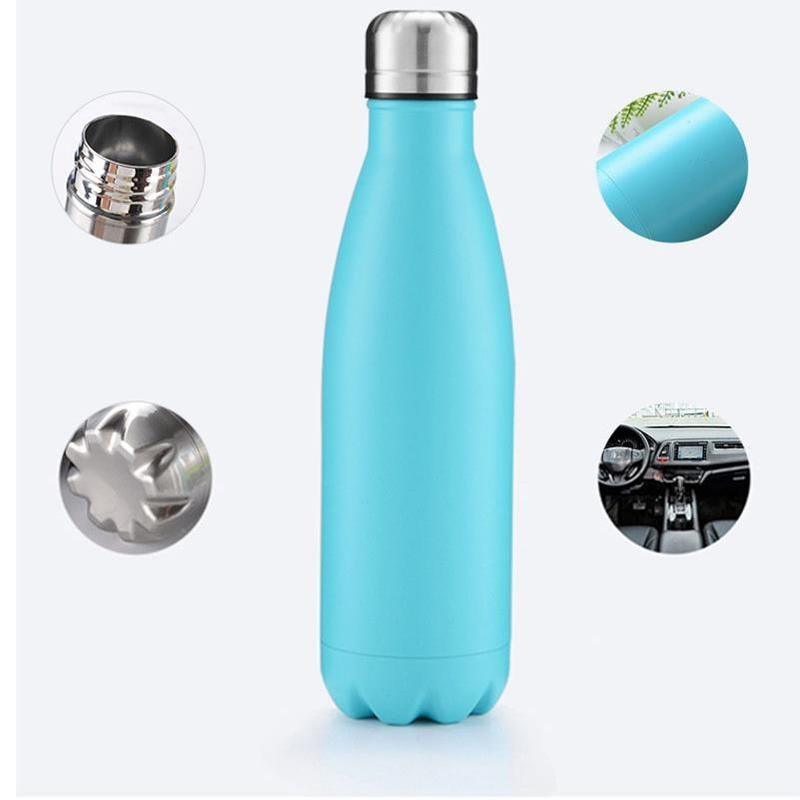 350/500/750/1000ml Double Wall Stainless Steel Water Bottle Thermos Bottle Keep Hot and Cold Insulated Vacuum Flask Sport  Stainless Steel Double Wall Insulated Water Bottle for Travel Stevvex