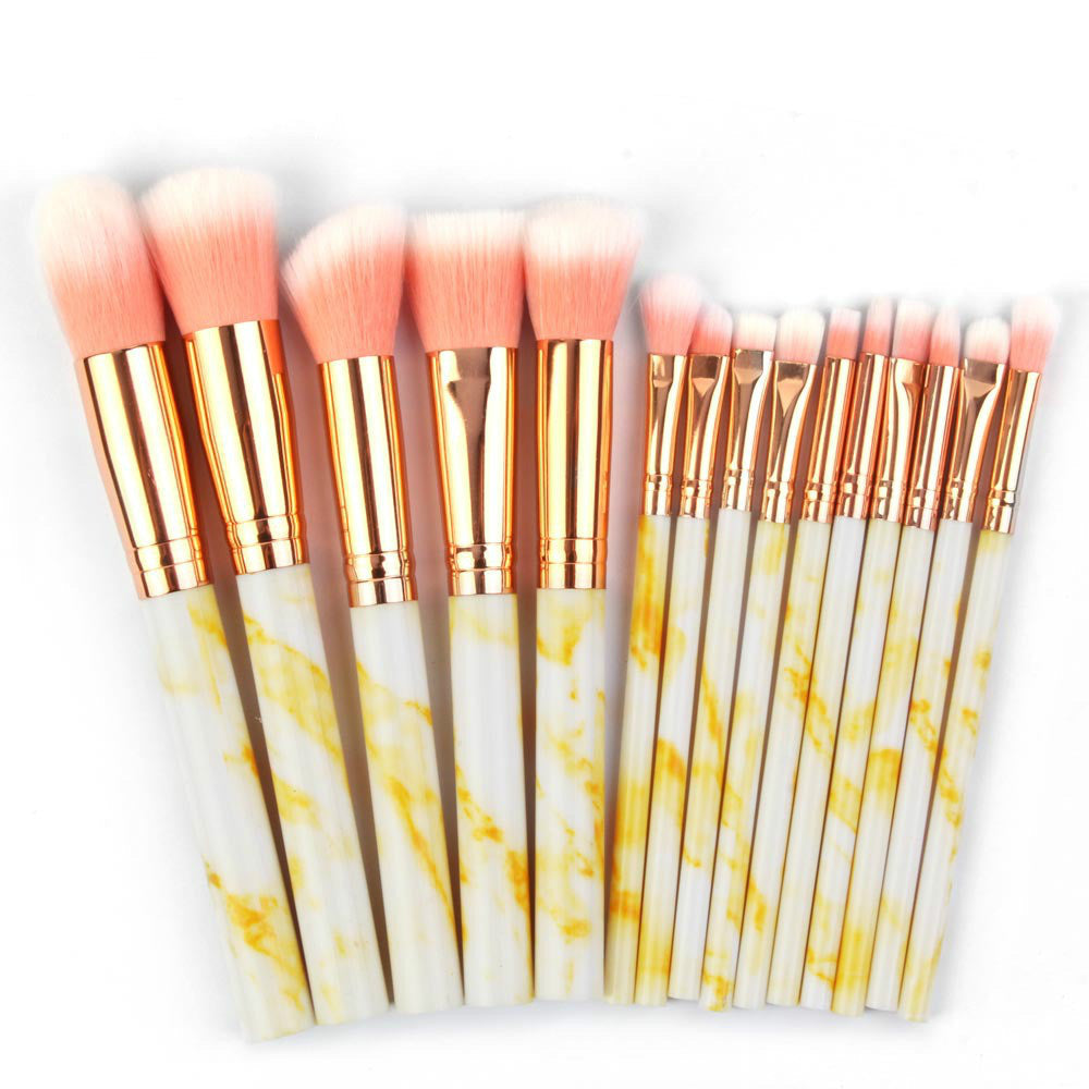 Set of 15 marbling makeup brushes Pi-Mart