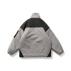 Color-blocking Pocket Pullover Cotton American Retro Men's Cotton Coat Pi-Mart