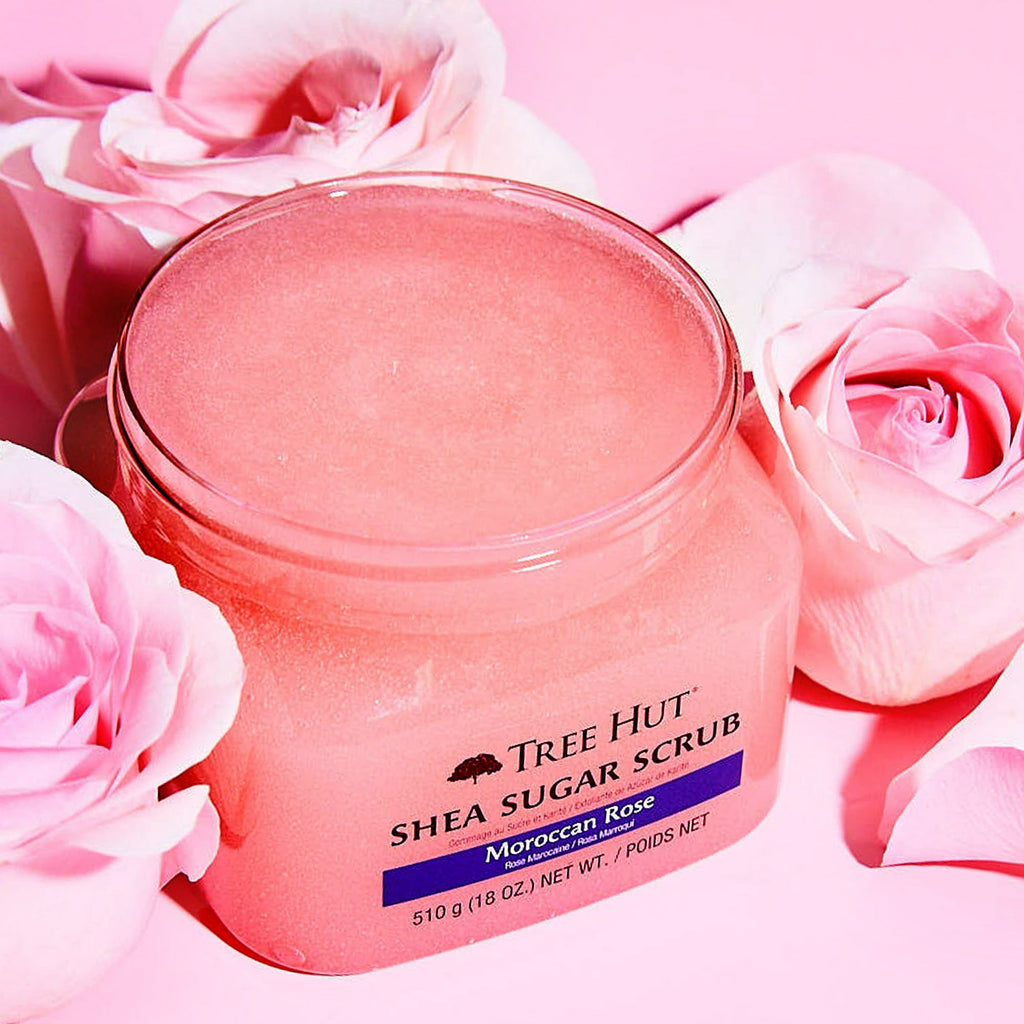 Tree Hut Moroccan Rose Shea Sugar Exfoliating and Hydrating Body Scrub, 18 oz EasyOptionXY LLC