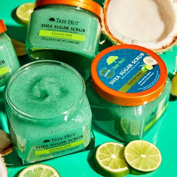 Tree Hut Coconut Lime Shea Sugar Exfoliating and Hydrating Body Scrub, 18 oz EasyOptionXY LLC