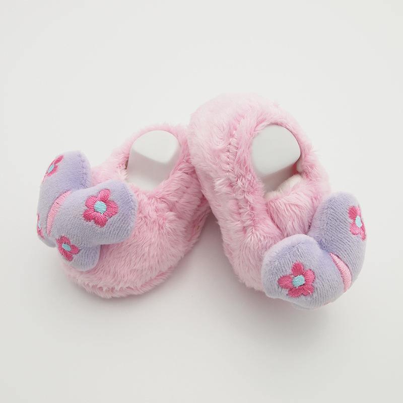 Butterfly Cute Modern Warm Baby Shoes Winter Fashion Leisure Wool Shoes Unique Design Perfect Birthday Gift For Girls