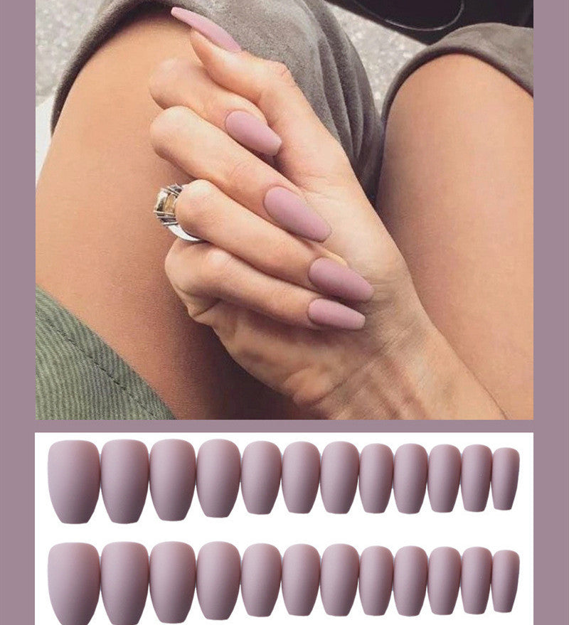 Frosted ballet fake nails Pi-Mart