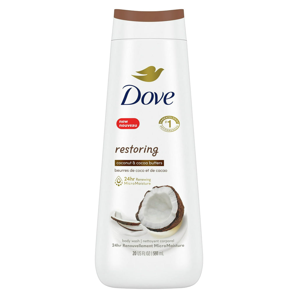 Dove Restoring Coconut and Cocoa Butter Liquid Body Wash, 20 oz