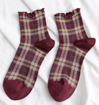 Vintage Check Ladies Socks