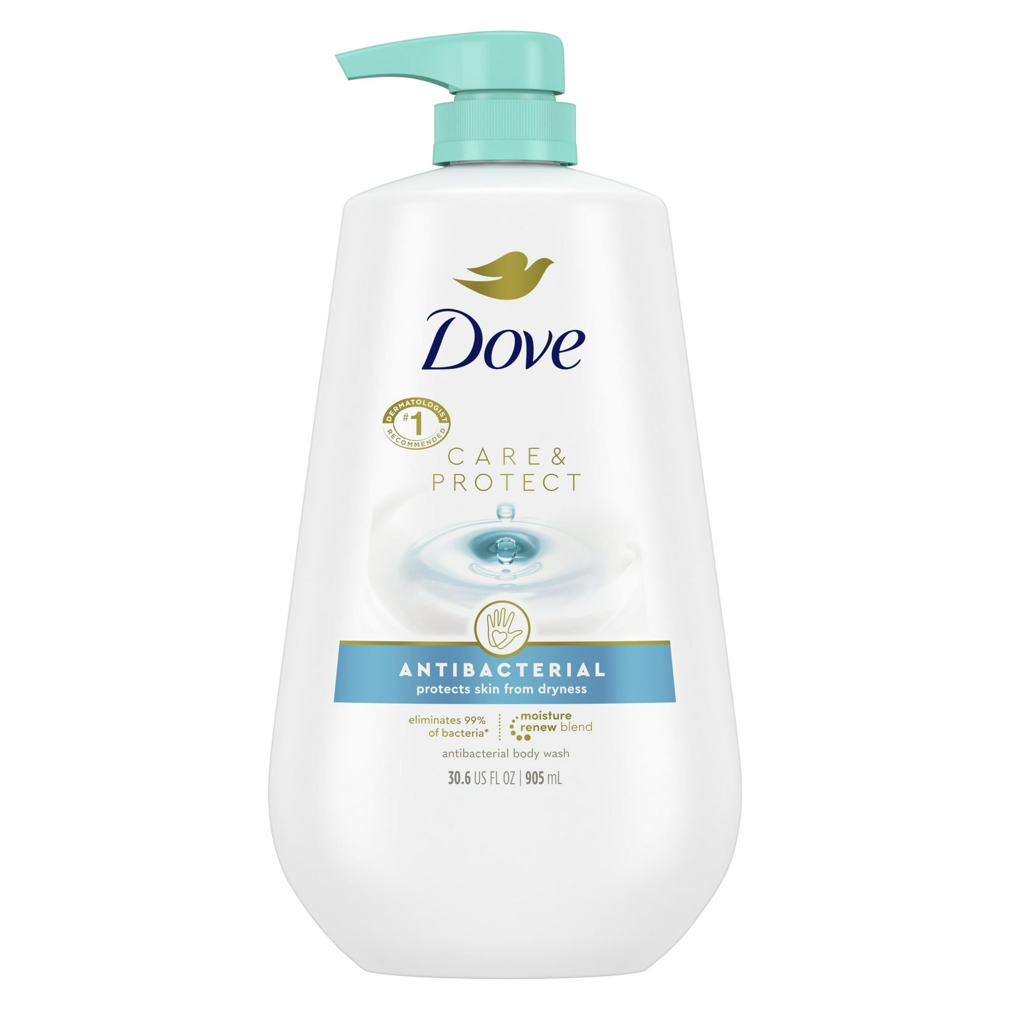 Dove Care & Protect Antibacterial Liquid Body Wash with Pump, 30.6 oz