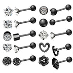 Exquisite zircon earring set Pi-Mart