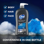 Dial Men 3 in1 Body, Hair and Face Wash, Hydro Fresh, 32 fl oz EasyOptionXY LLC