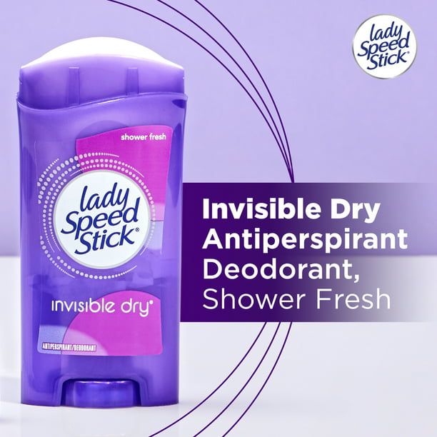 Lady Speed Stick Invisible Dry Antiperspirant Female Deodorant, 2 Pack, 2.3 oz