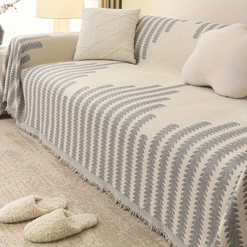 1pc Soft Chenille Sofa Protector - All-Season Universal Fit, Anti-Cat Scratch, Stain-Resistant, Plush Throw Blanket, Living Room and Bedroom Decor Essential - Easy Care, Machine Washable, and Durable Lootquake LLC