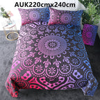 Purple crochet quilt cover three-piece bedding set Pi-Mart