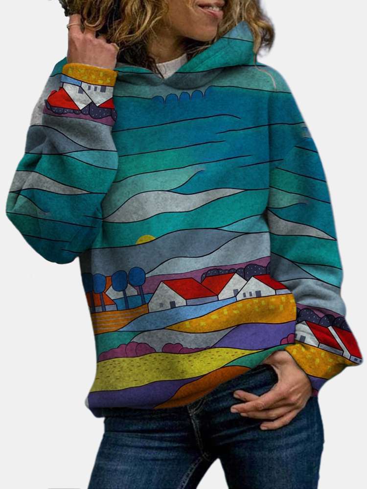Cat print sweatshirt Pi-Mart