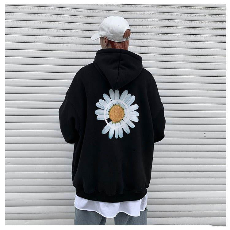 Daisy print hooded sweatshirt Pi-Mart