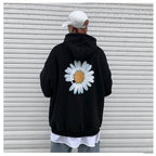 Daisy print hooded sweatshirt Pi-Mart