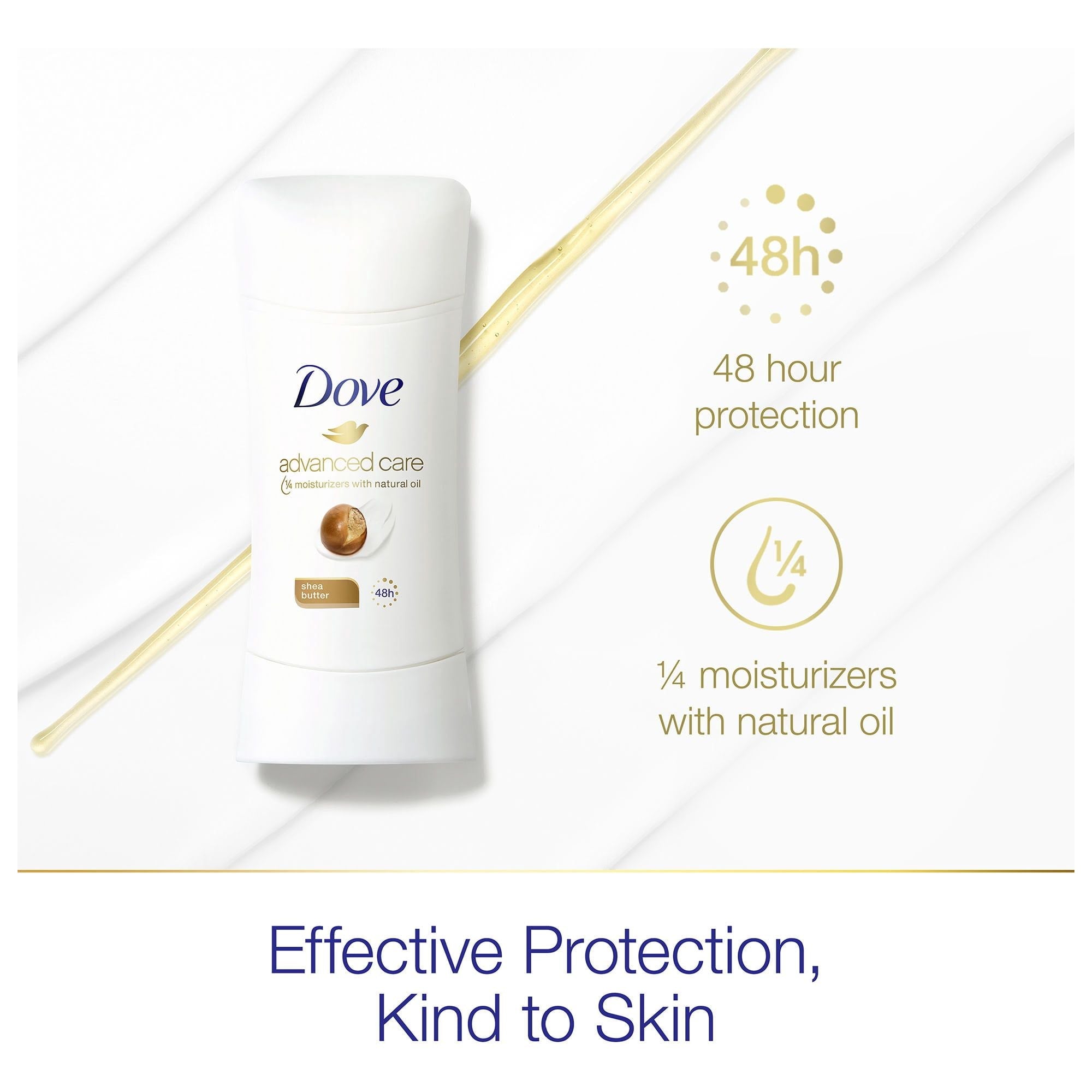 Dove Advanced Care Shea Butter Antiperspirant Deodorant for Women, 2.6 oz
