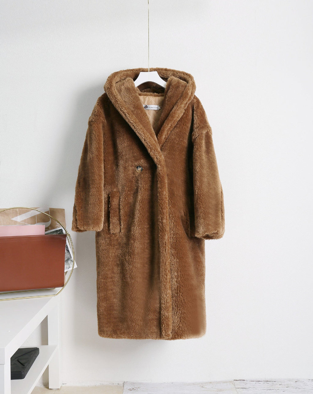 Teddy bear cashmere coat women Pi-Mart