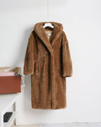 Teddy bear cashmere coat women Pi-Mart