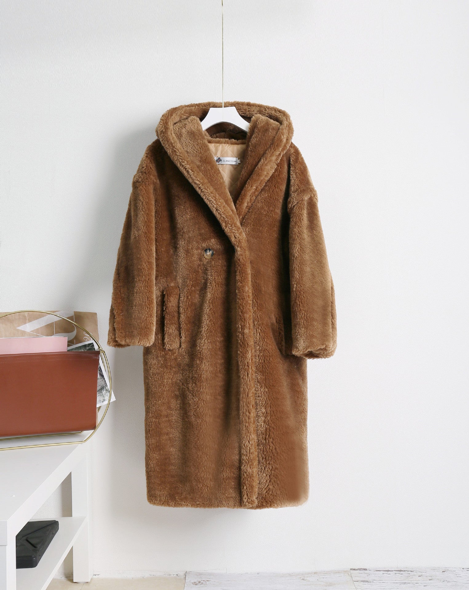 Teddy bear cashmere coat women Pi-Mart