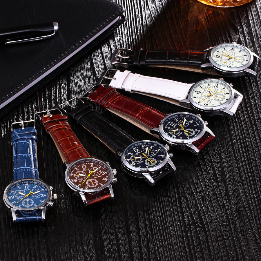 Men's belt watch student sports quartz watch Pi-Mart