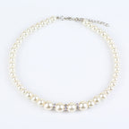 White Pearl Necklace Earring Bracelet Pi-Mart