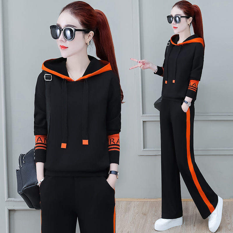 Sports Suit Hooded Sweater Women Loose and Slim Casual Wear Pi-Mart
