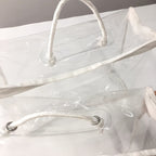 1pcs/2pcs 2-Pack Transparent PVC Travel Makeup Bag, Waterproof Cosmetic Pouch for Travel, Portable Quilt Blanket Storage Bag Lootquake LLC