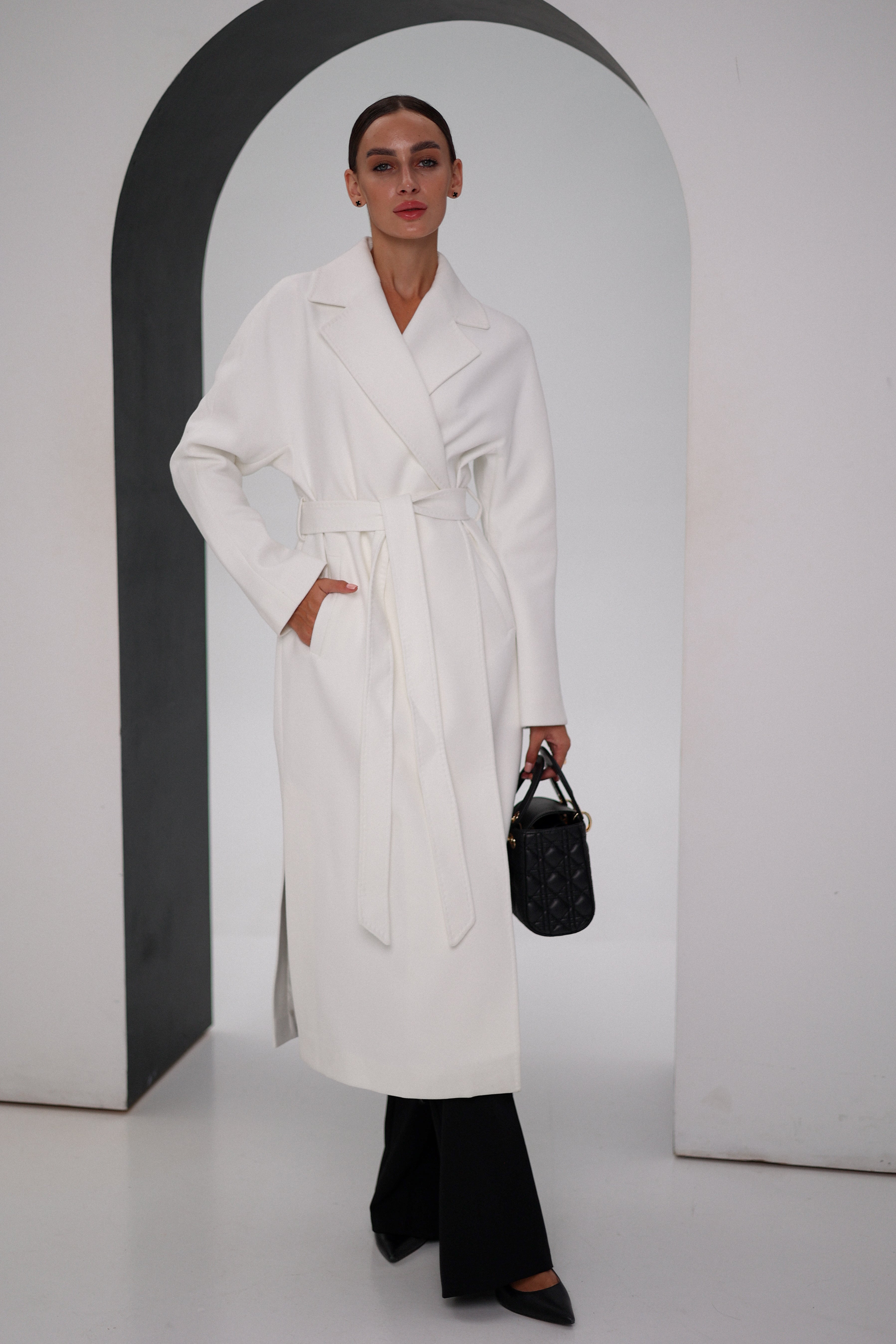 Pre-Order. Re-Stock Ships February 2026. Cambridge Comfort Wraparound Wool Cashmere Coat - SJB-DIAMOND ELITES
