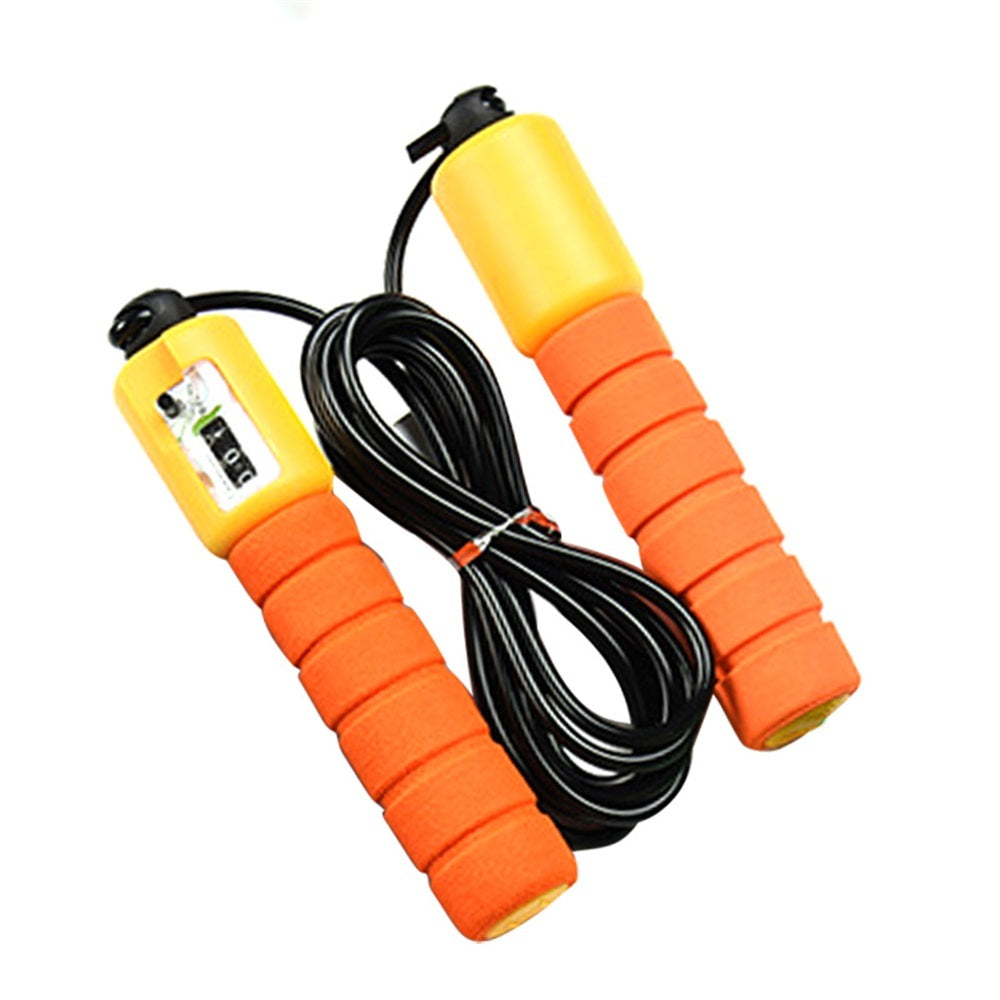 Skipping Rope With Counter Adjustable Length Counter Wear-resistant Foam Cotton Handle JumpRope Exercise Portable Sports Training Equipment Pi-Mart