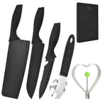 Steel Black Blade Five-piece Set Kitchen Knife Fruit Knife With Omelette Maker Peeling set Pi-Mart
