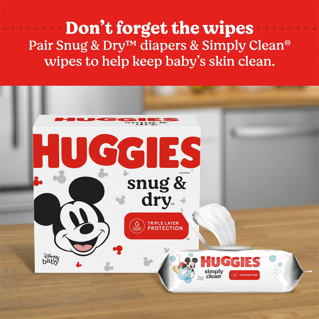Huggies Snug & Dry Baby Diapers Size 1; Count 108 EasyOptionXY LLC