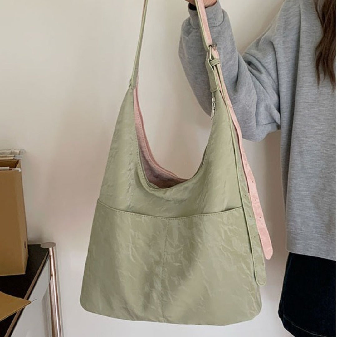 Soft large capacity hobo bag, women's summer work shoulder bag, underarm bag, casual commuter tote bag - SJB-DIAMOND ELITES