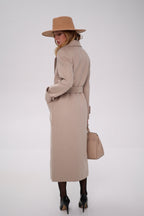 Eliza Classic Cashmere Wool Blend Overcoat in Nude - SJB-DIAMOND ELITES