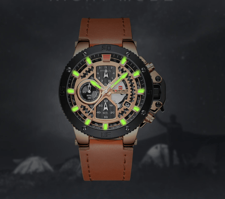 Men's Casual Waterproof Watch With Chronometers And Fluorescent Hands Excellent Design Perfect Gift - SJB-DIAMOND ELITES