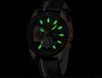 Waterproof Men's Sports  Watch With Leather Transparent Belts, Chronometers Day View Perfect Gift Stevvex