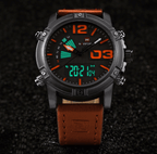 Men's Multifunction Digital Analog Waterproof Watch With Alarm And Automatic Time Zones Unique Design Excellent Gift - SJB-DIAMOND ELITES